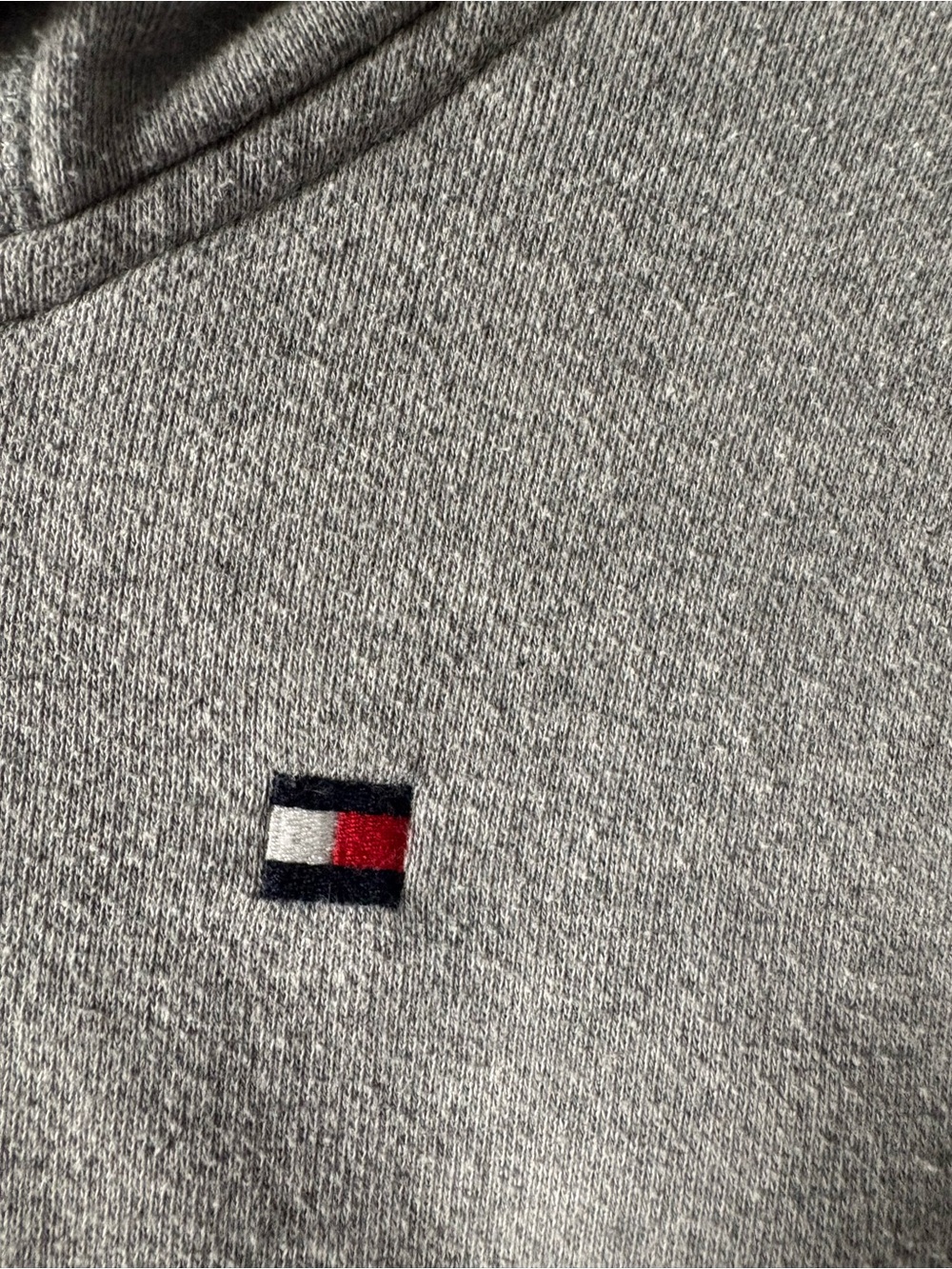 Tommy Hilfiger Heather Gray Full-Zip Hoodie with Logo - Picture 3 of 8